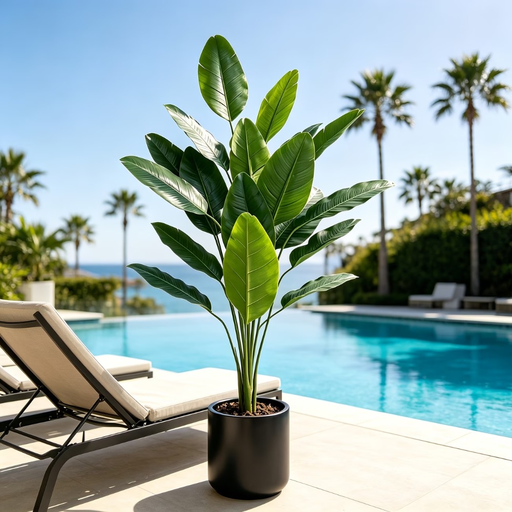 Fiddle Leaf Fig - 1PC 105cm Arbre bananier artificiel géant