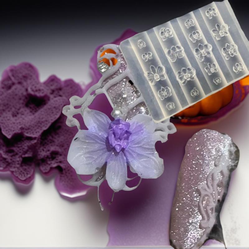 Moule à ongles en silicone 3D, - Orchid Phalaenopsis avis et prix